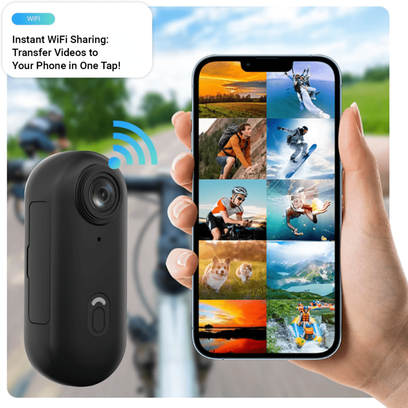 Dynamische 4K-Actionkamera — 64GB SD-Karte, wasserdichtes Gehäuse für 40m, Halterungen