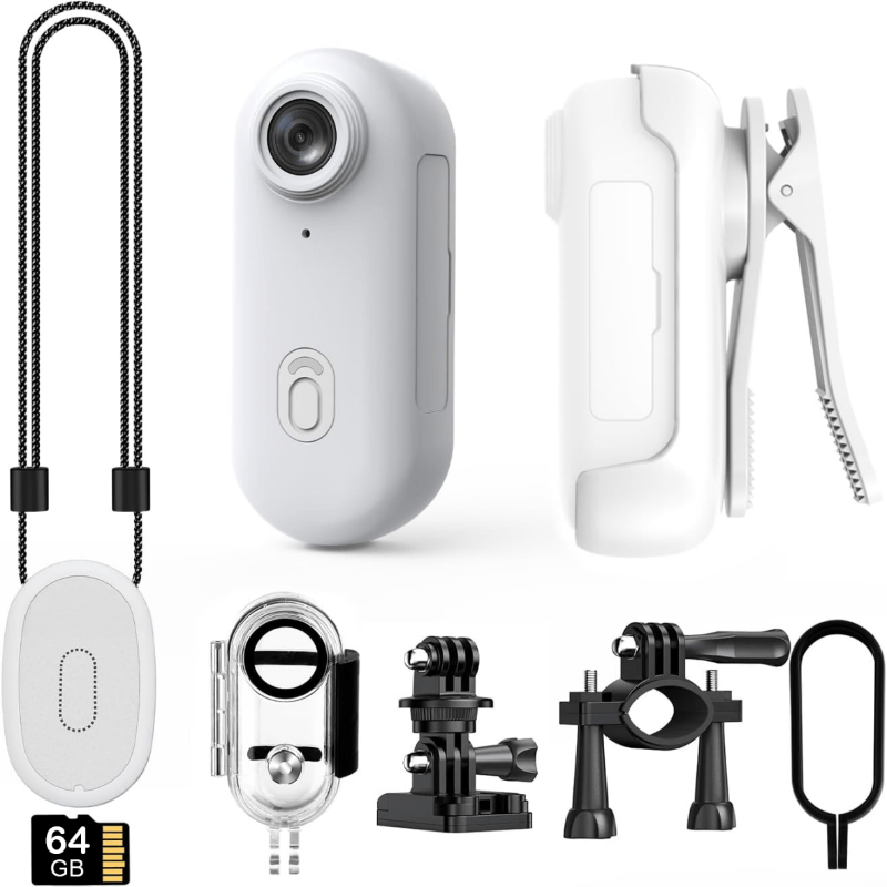 Dynamische 4K-Actionkamera — 64GB SD-Karte, wasserdichtes Gehäuse für 40m, Halterungen