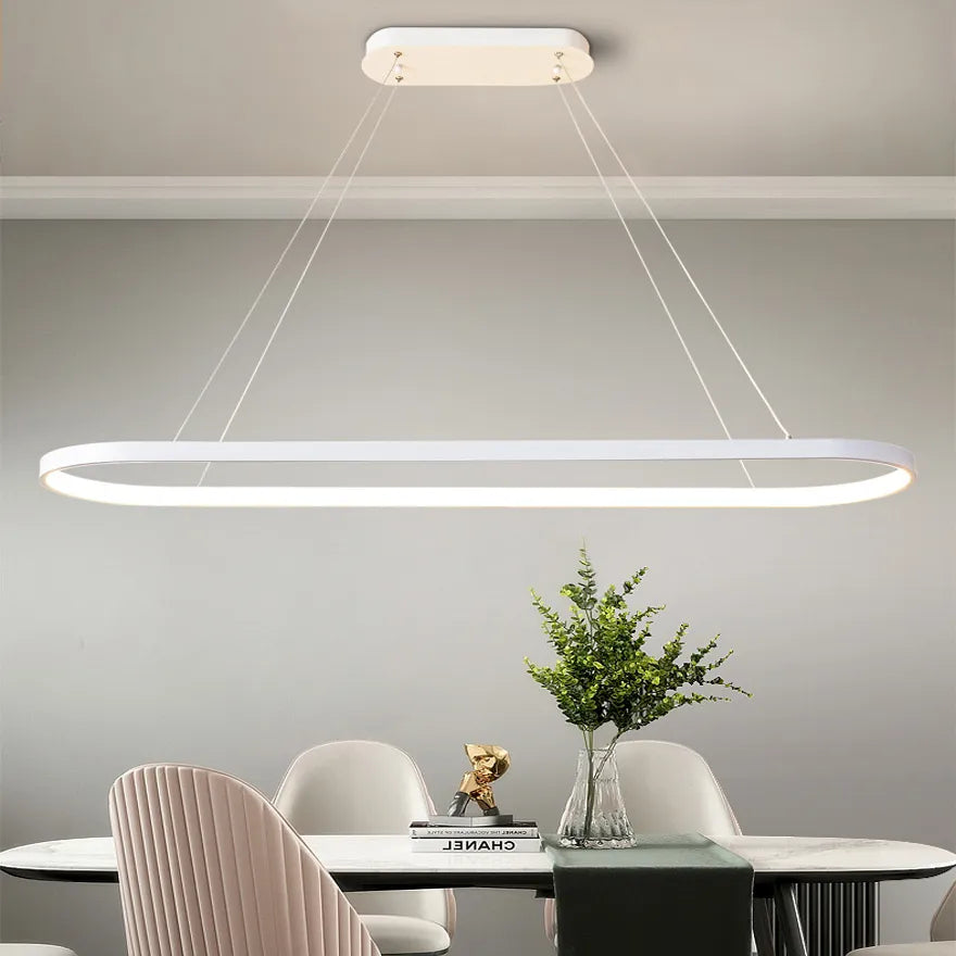 Modern Oval Ring LED Pendant Light for Dining Room | boxzora
