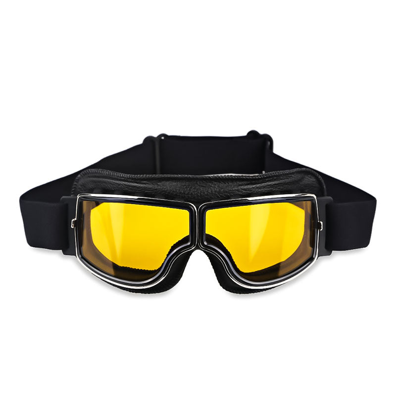 Street  Vintage Motorcycle Goggles — Ample Clearance for Eyeglass Compatibility