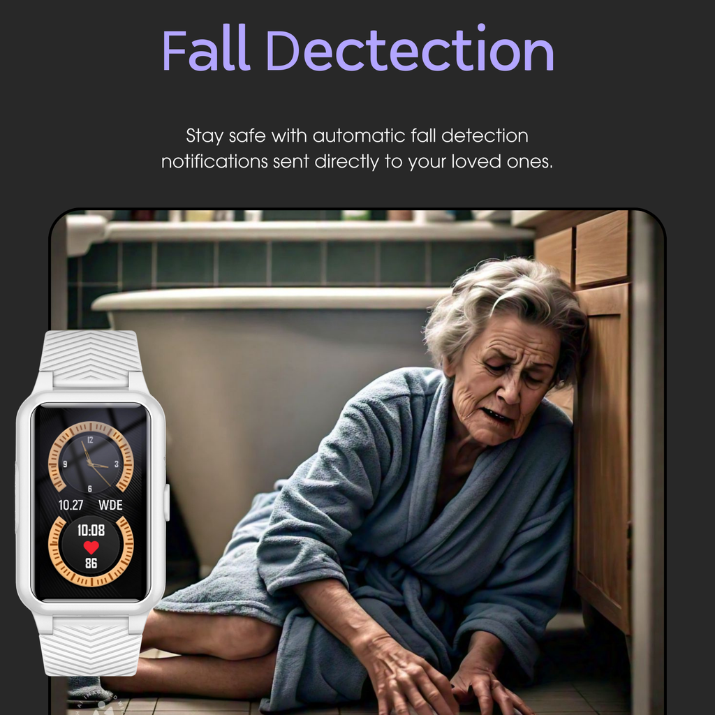Smart Care Senior Safety Smartwatch – GPS Tracking, Fall Detection