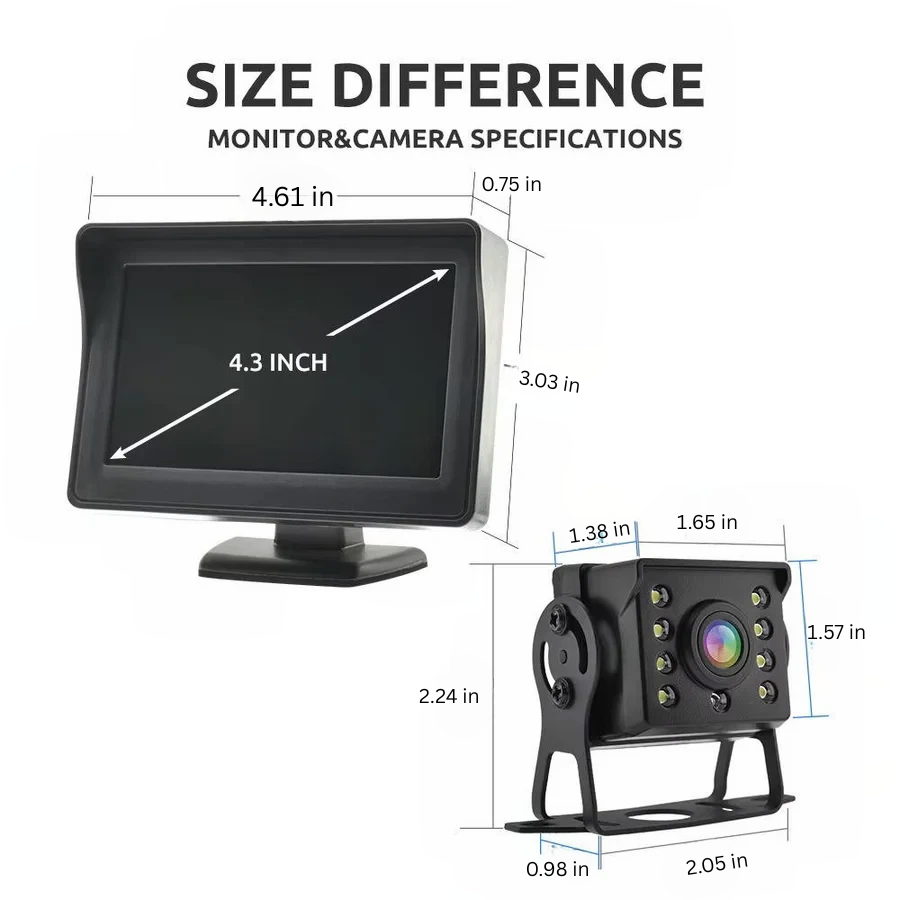 ユニバーサルワイヤレスバックカメラ - 車、トラック、RV用リアビューシステム