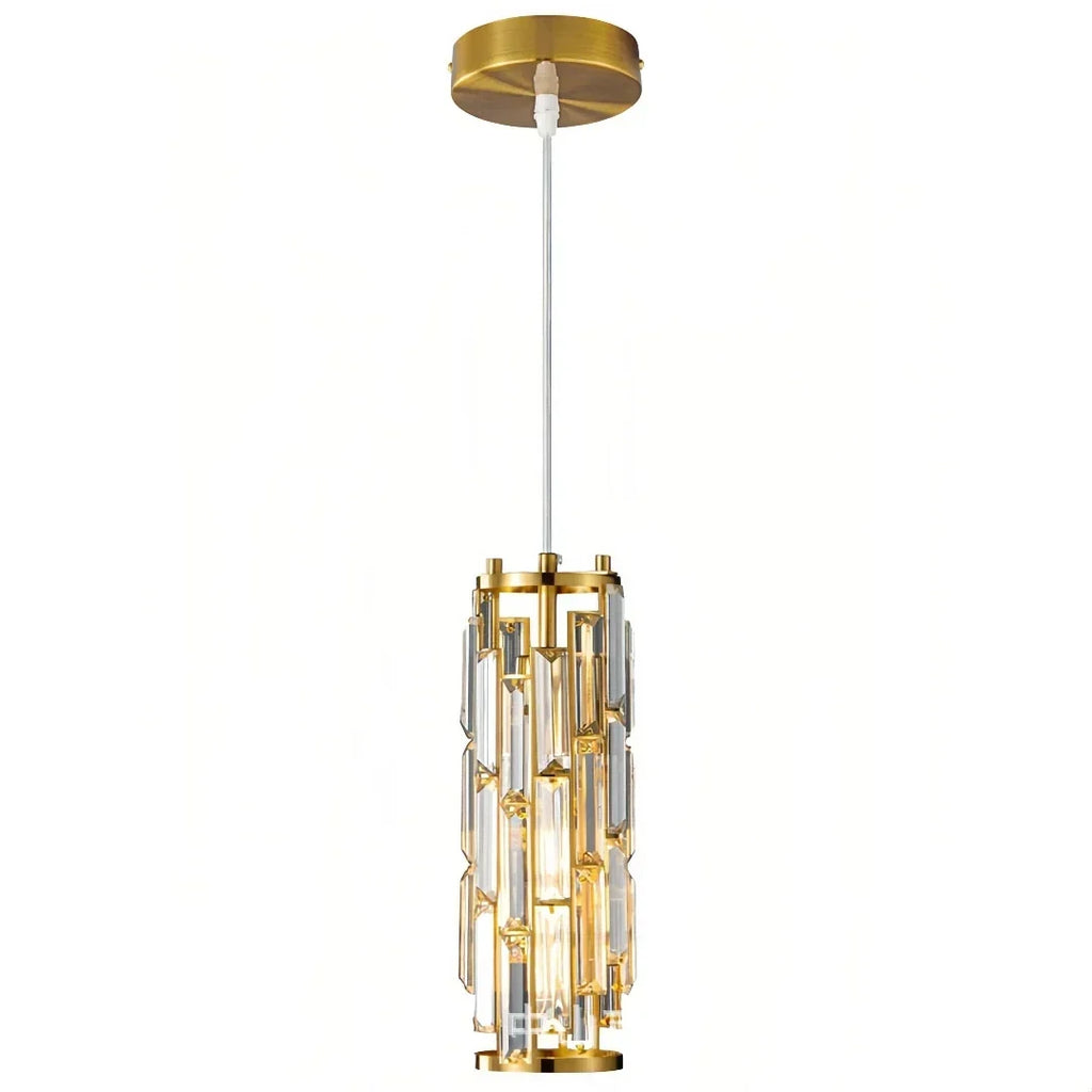 Lámpara colgante de cristal de lujo y regulable para comedor | boxzora