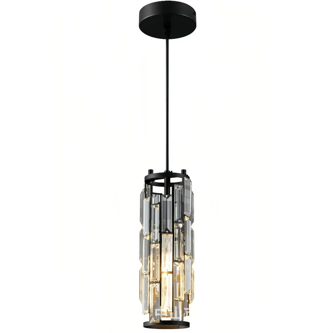 Lámpara colgante de cristal de lujo y regulable para comedor | boxzora