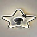 Ściemniana metalowa lampa sufitowa z wentylatorem do sypialni dziecięcej | boxzora