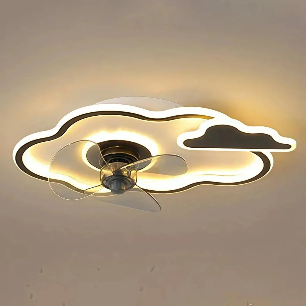 Ściemniana metalowa lampa sufitowa z wentylatorem do sypialni dziecięcej | boxzora