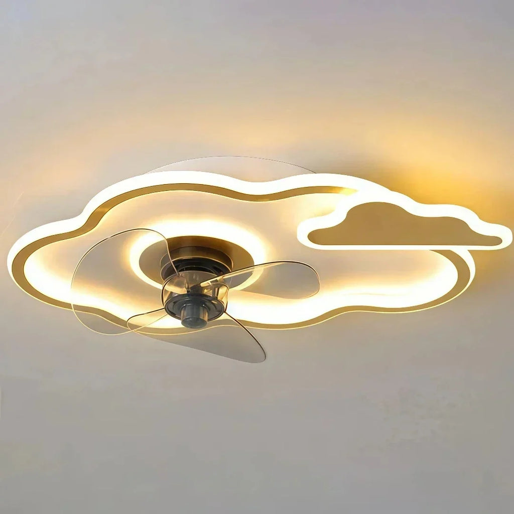 Ściemniana metalowa lampa sufitowa z wentylatorem do sypialni dziecięcej | boxzora