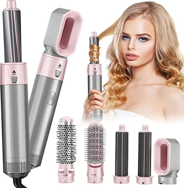 Spazzola asciugacapelli multifunzione FusionStyle — 5 accessori, piega in pochi minuti
