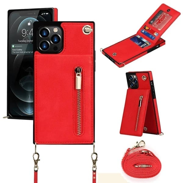 Casetic  iPhone Wallet Case — 11-Card Capacity, Zippered Pocket & Cash Slot