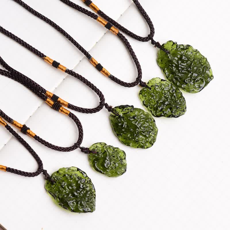 Alina Green Moldavite Necklace — Purification Stone, Vibrant Green