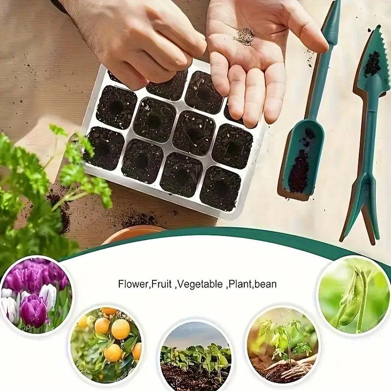 Kit de inicio de semillas para interior — bandeja de 36 celdas, luz LED de cultivo y cúpula de humedad ajustable