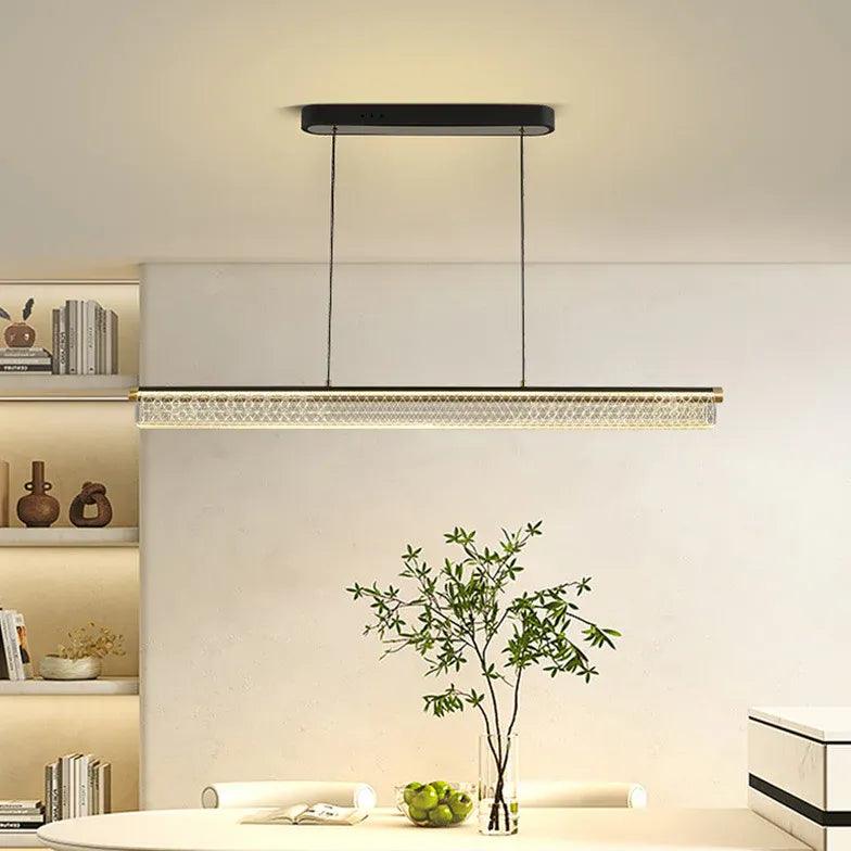 Longue suspension moderne à LED pour table de salle à manger | boxzora