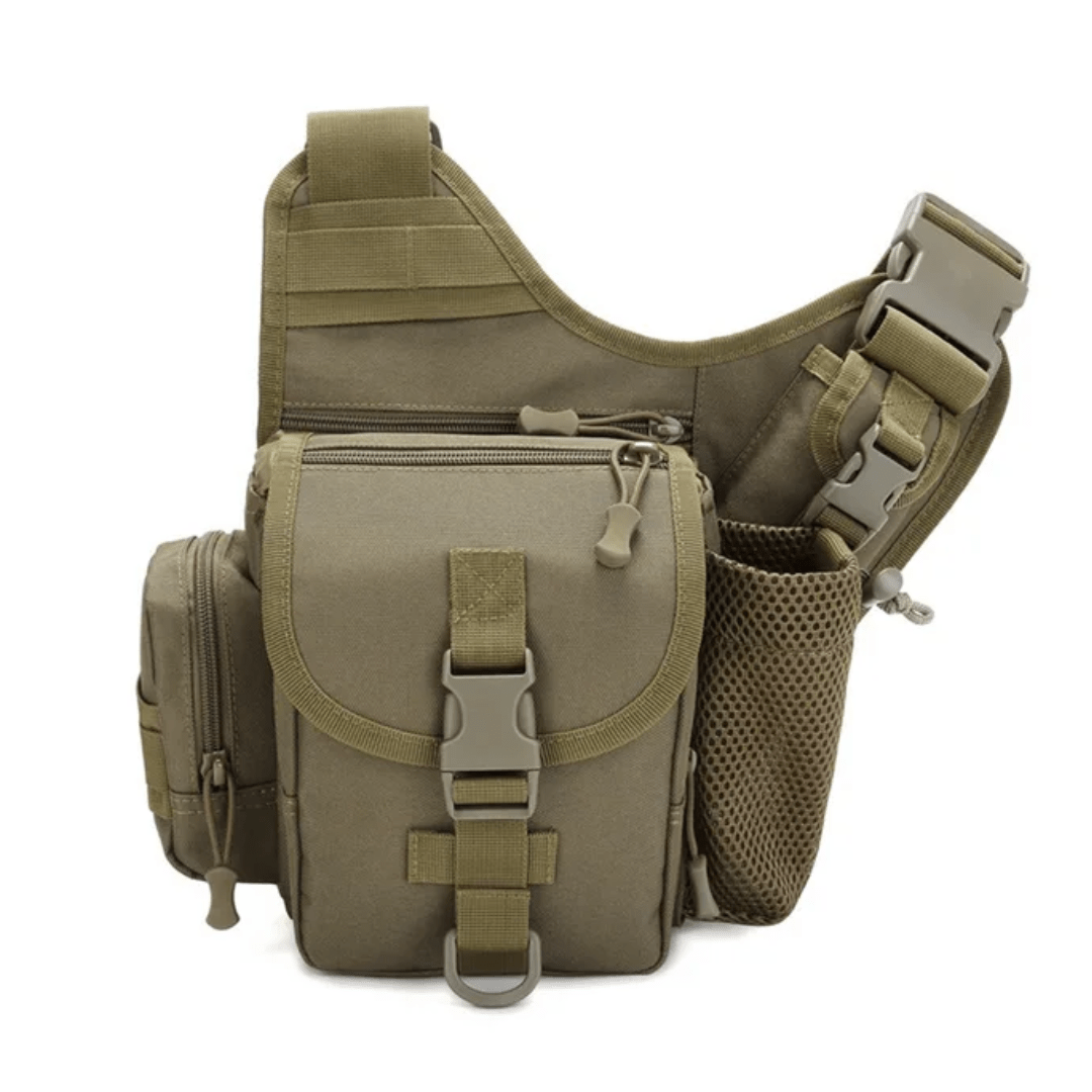 Compact Water-Resistant Crossbody Bag — Flat-Fitting Low Profile Design