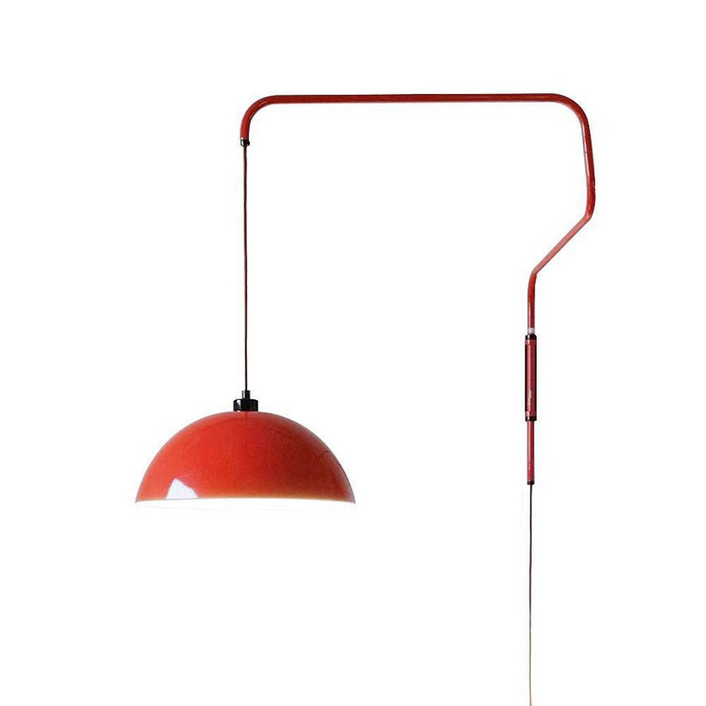 Nordisk kreativ rød vegglampe med svingarm til stuen | boxzora
