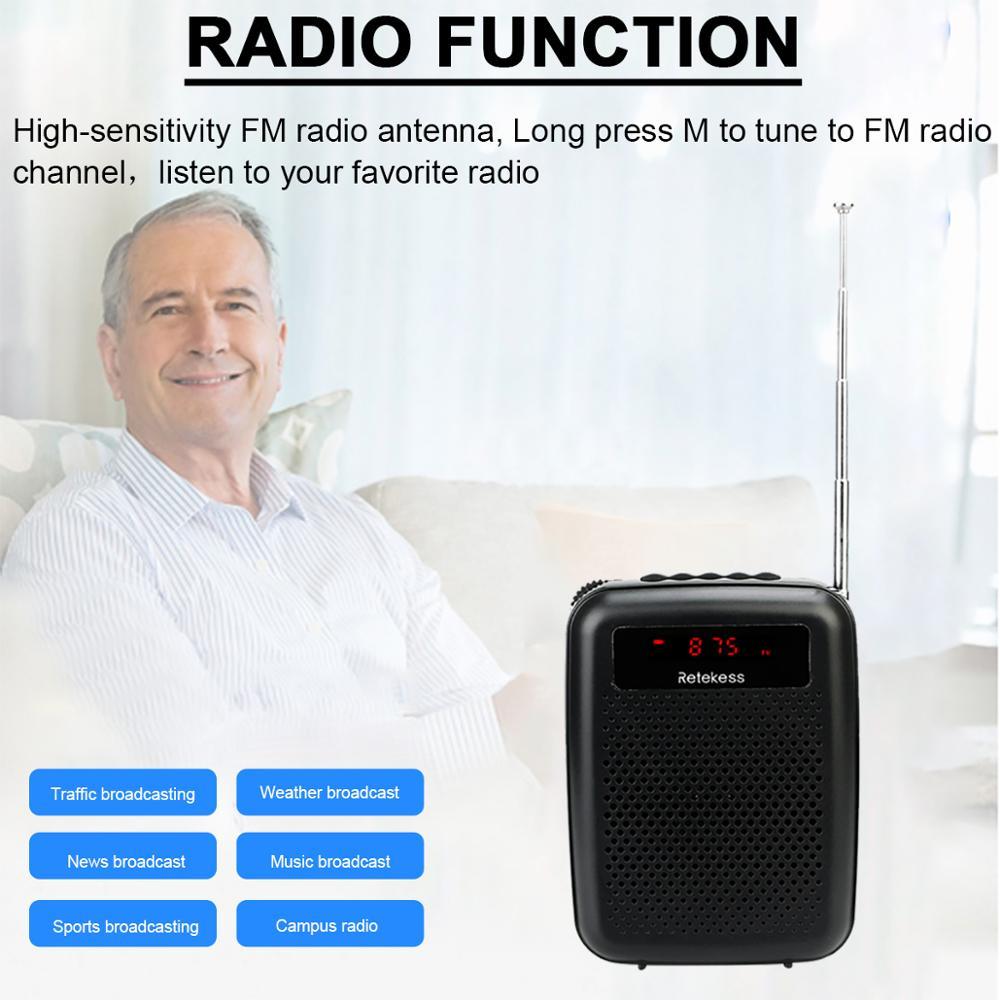 Portable Voice Amplifier Speaker — Audio Recording, Music Playback, Compact Design