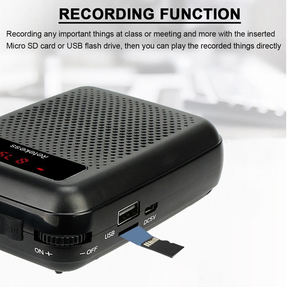 Portable Voice Amplifier Speaker — Audio Recording, Music Playback, Compact Design