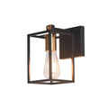 Minimalistyczna czarna żelazna lampa ścienna nad lustro łazienkowe | boxzora