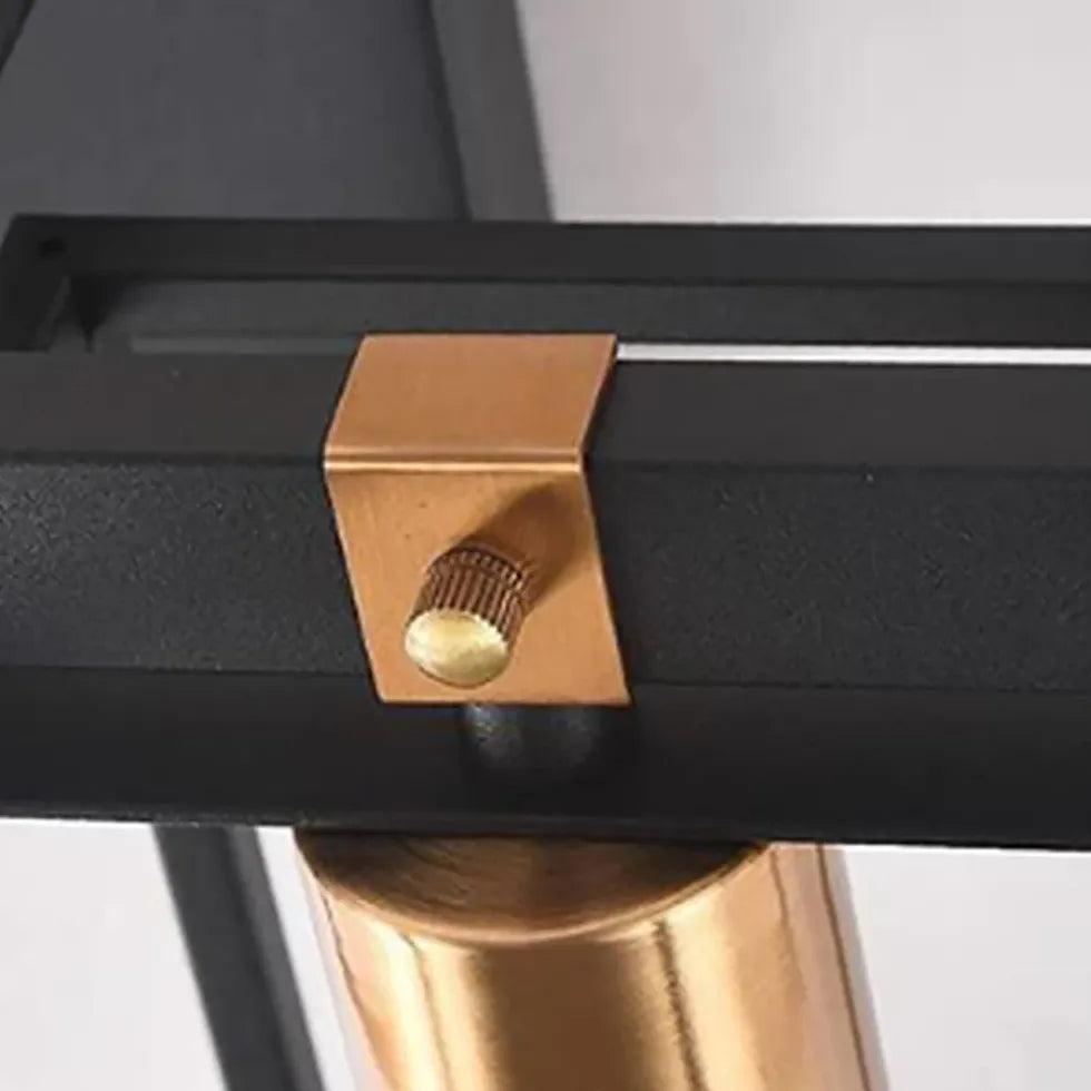 Minimalistyczna czarna żelazna lampa ścienna nad lustro łazienkowe | boxzora