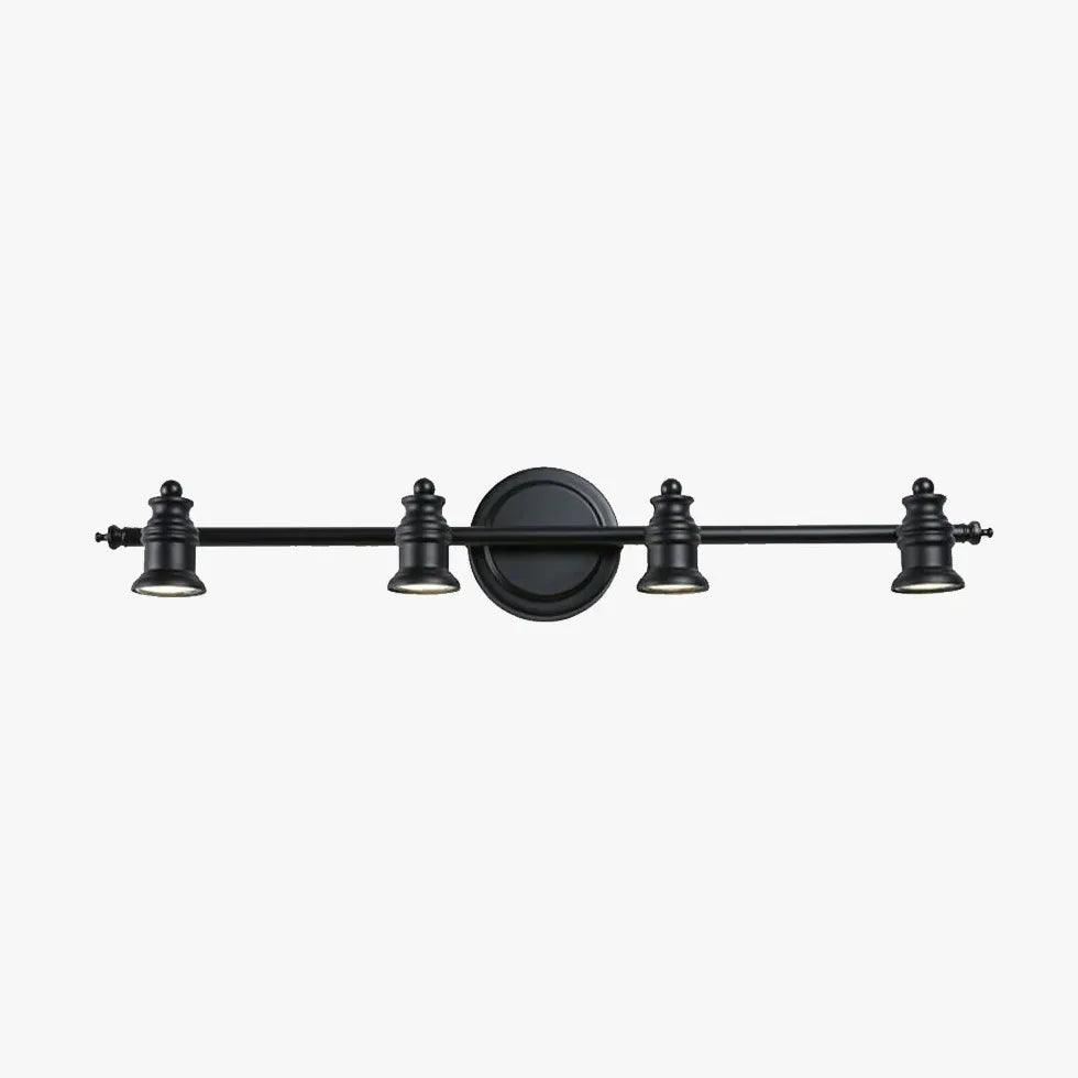 Minimalistische zwarte industriële led-wandlampen voor de badkamer | boxzora