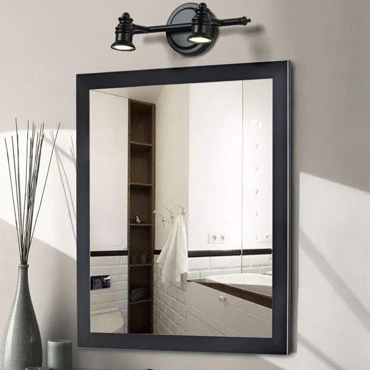 Minimalistische zwarte industriële led-wandlampen voor de badkamer | boxzora