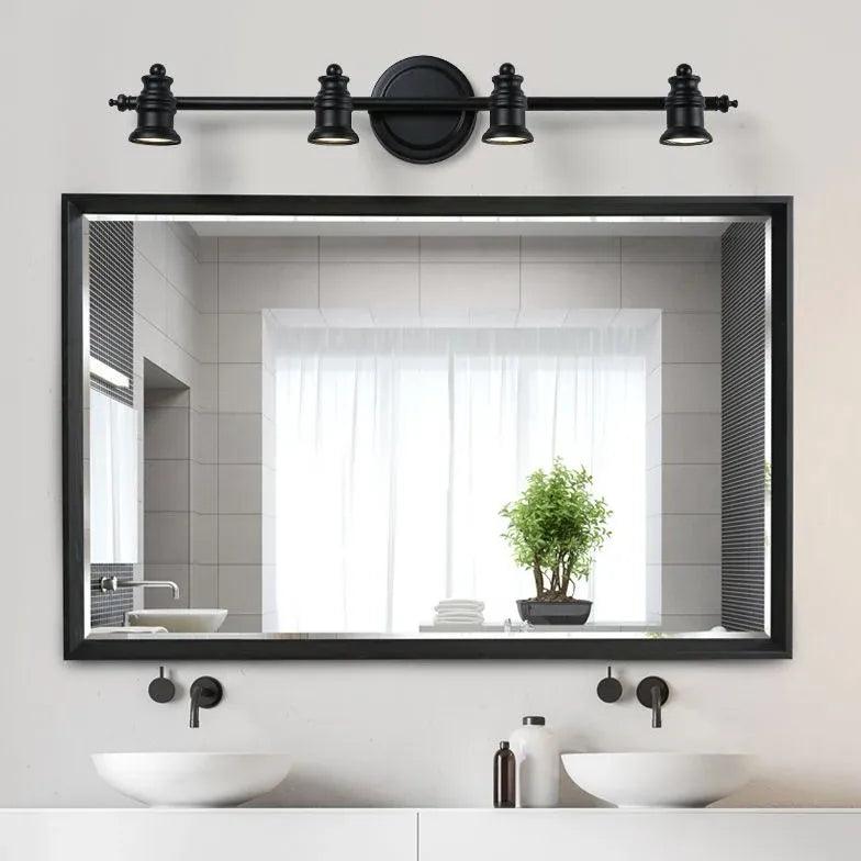 Minimalistyczne czarne industrialne lampy ścienne LED do łazienki | boxzora
