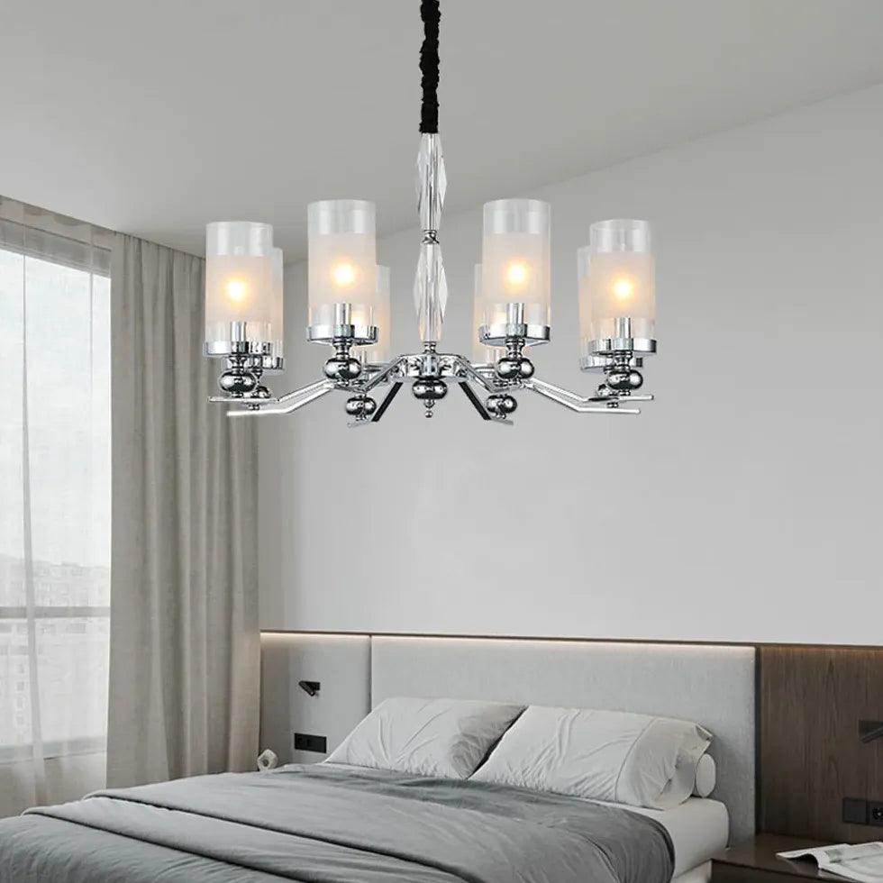 Moderne vegglamper i jern og glass med lysestakedesign til stuen | boxzora