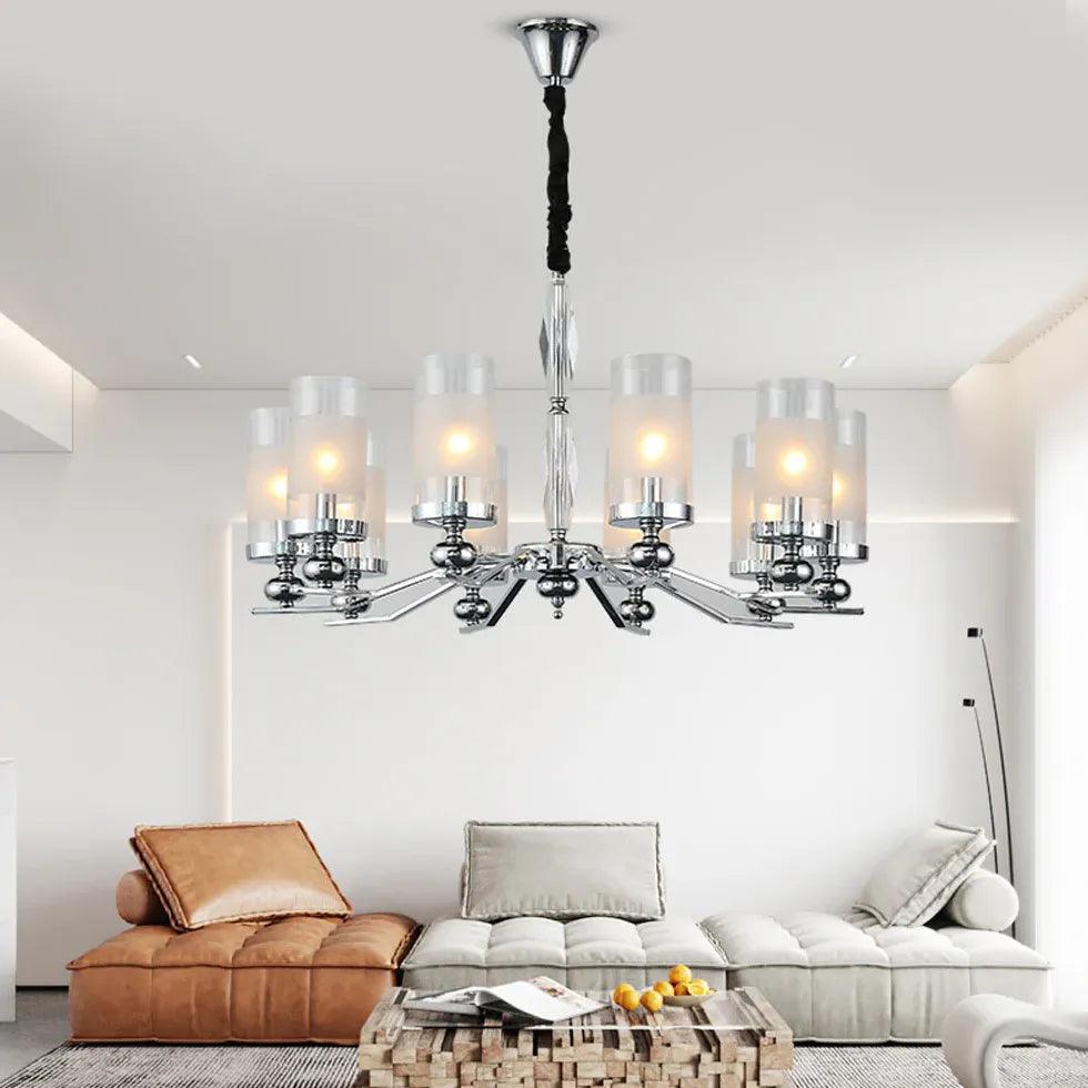 Moderne vegglamper i jern og glass med lysestakedesign til stuen | boxzora