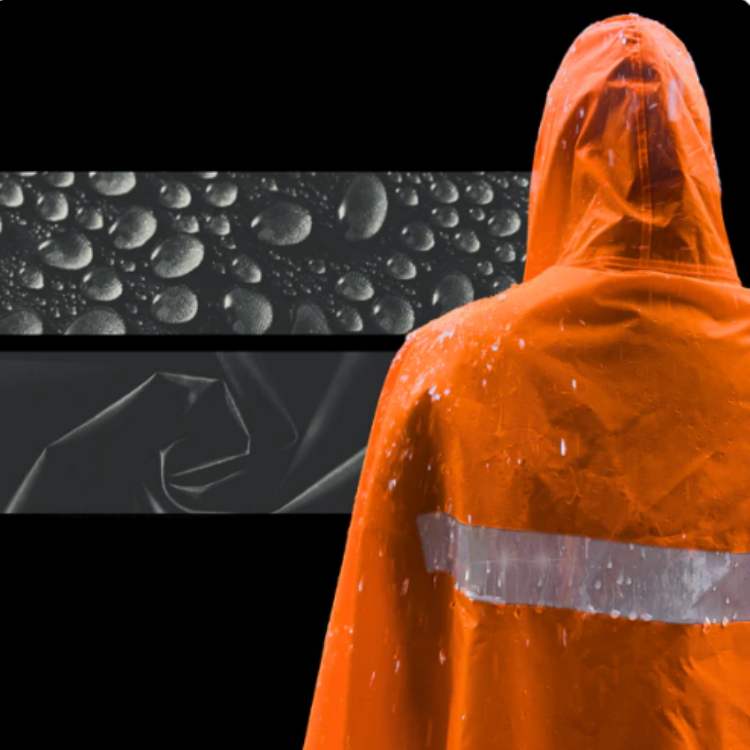 Waterdichte poncho voor alle terreinen — opvouwbaar, lichtgewicht, knielengte