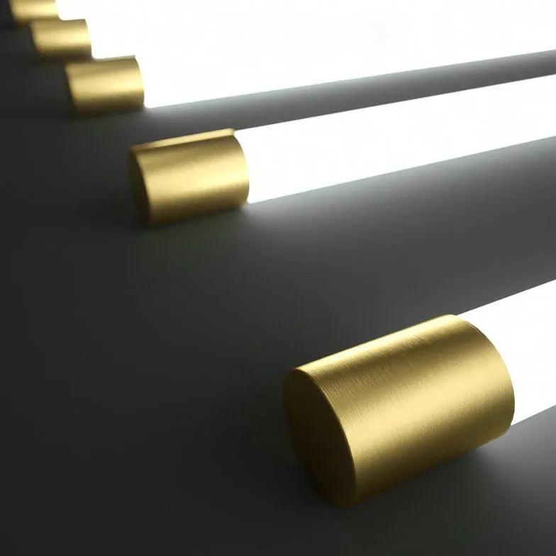 Moderne gyllen lineær LED-vegglampe til arbeidsrommet | boxzora