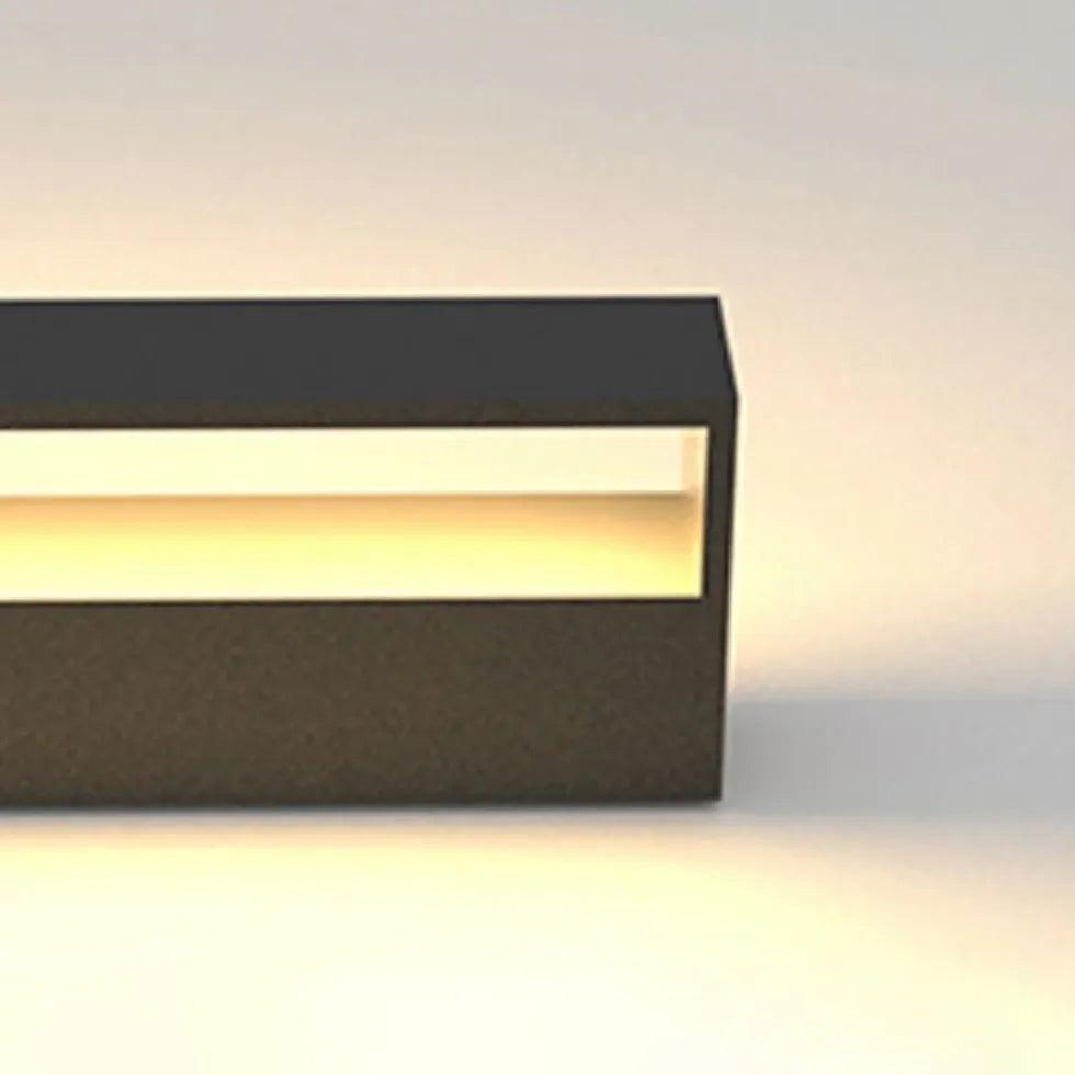 Minimalistische waterdichte zwarte staafwandlamp voor de veranda | boxzora