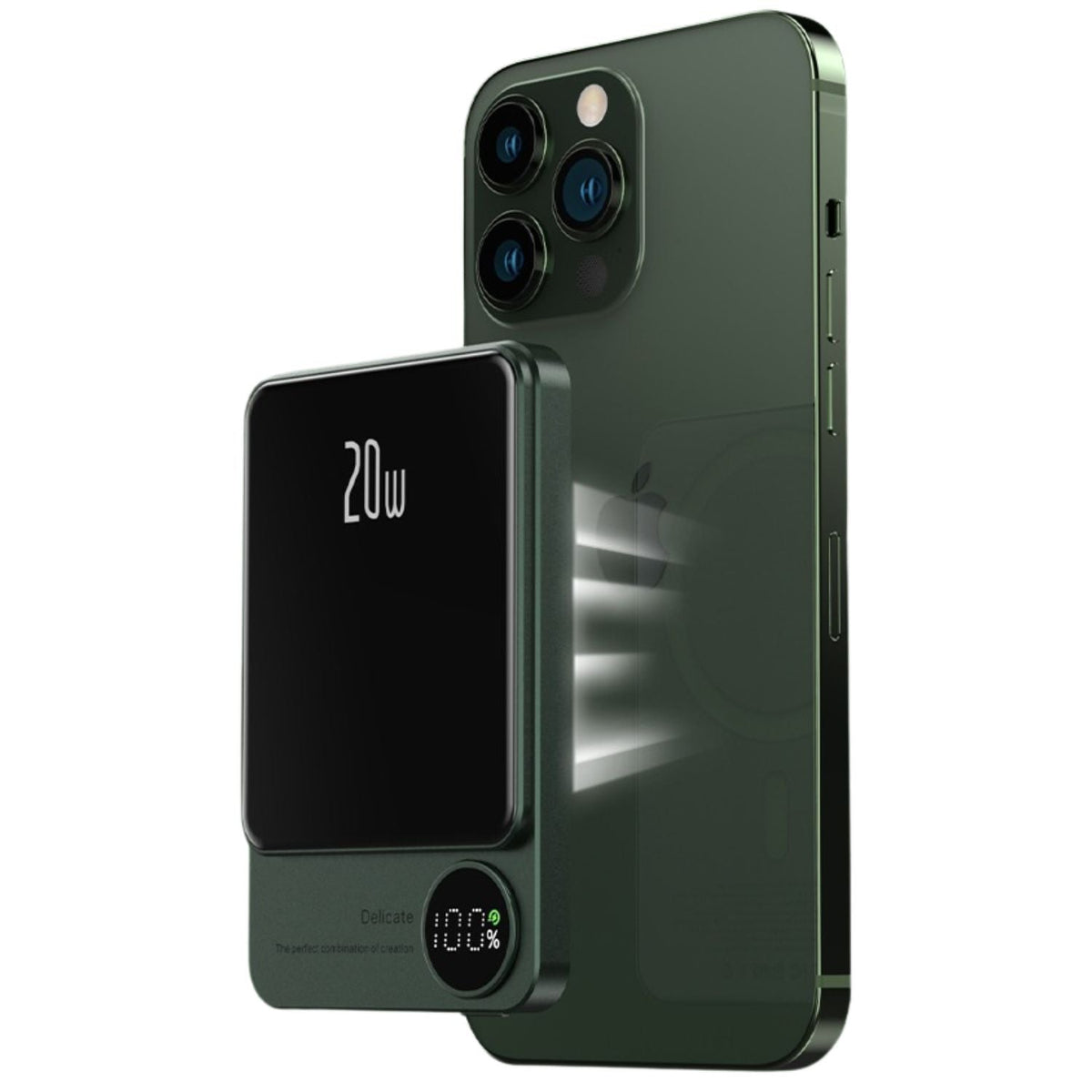 Batería externa magnética inalámbrica delgada – Cargador rápido, batería auxiliar de alta capacidad de 5000-10000mAh