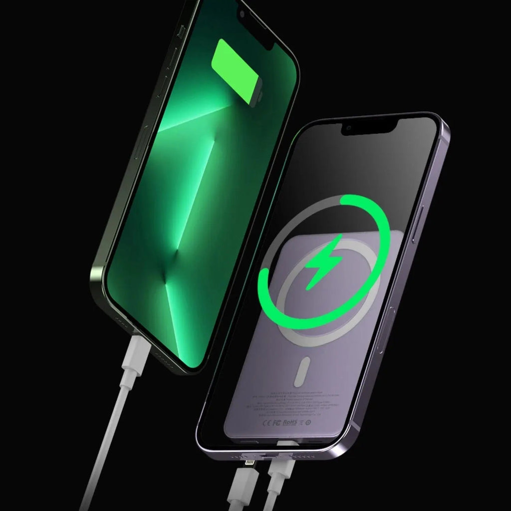 Batería externa magnética inalámbrica delgada – Cargador rápido, batería auxiliar de alta capacidad de 5000-10000mAh