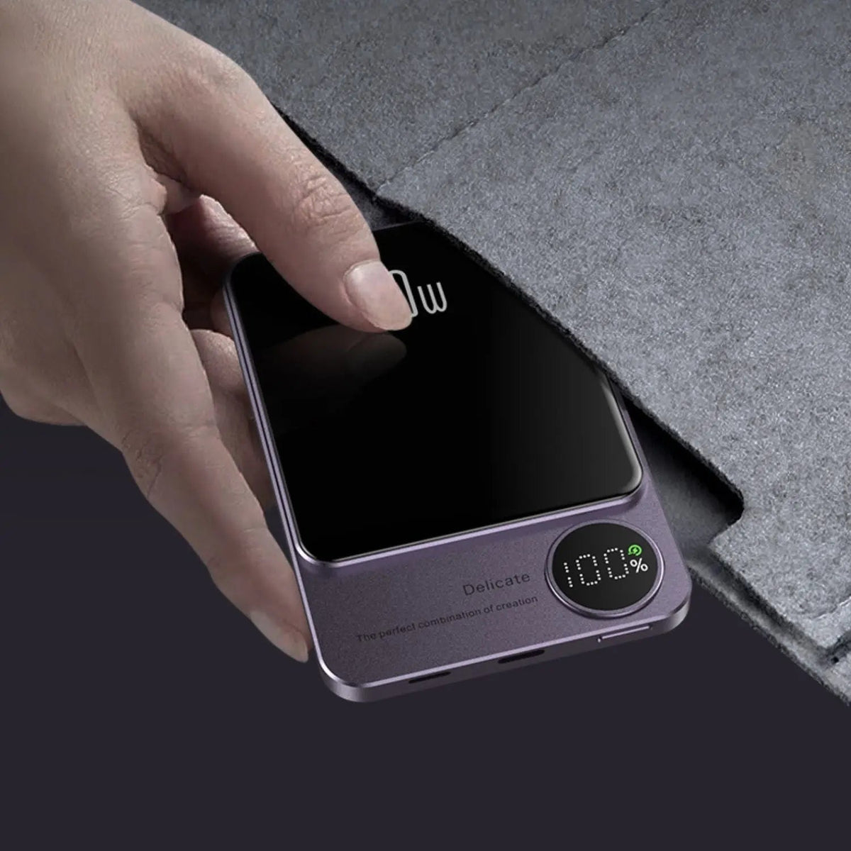 Batería externa magnética inalámbrica delgada – Cargador rápido, batería auxiliar de alta capacidad de 5000-10000mAh