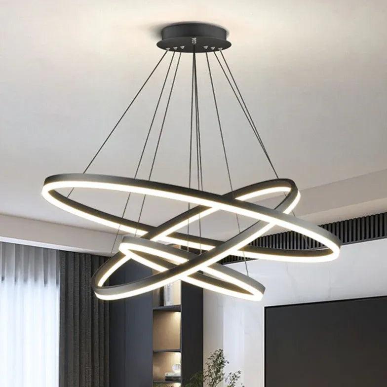 Modern Ring LED Pendant Light Fixture for Living Room | boxzora
