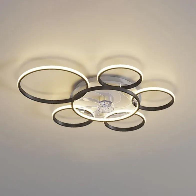 Moderne guldkroneloftlampe med ventilator | boxzora