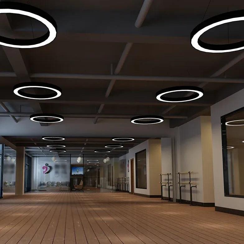 Lámpara colgante LED de estilo industrial redondo | boxzora