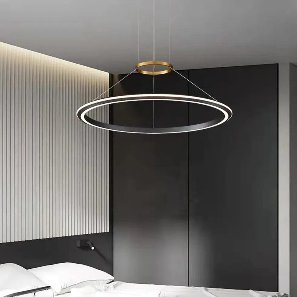 Minimalistyczna okrągła lampa wisząca LED do sypialni | boxzora