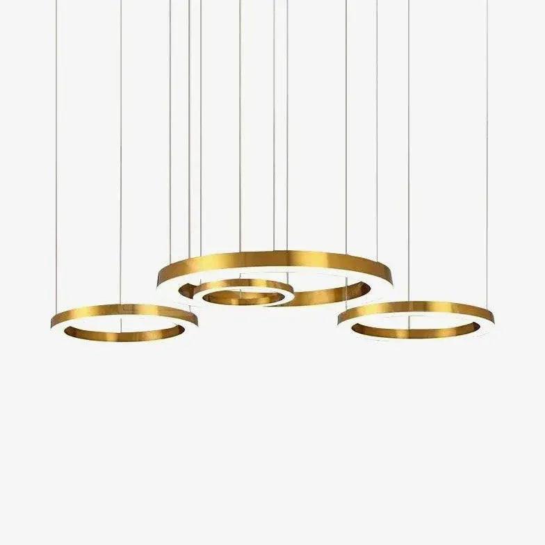 Modern Pendant Light with Gold Stainless Steel Round LED | boxzora