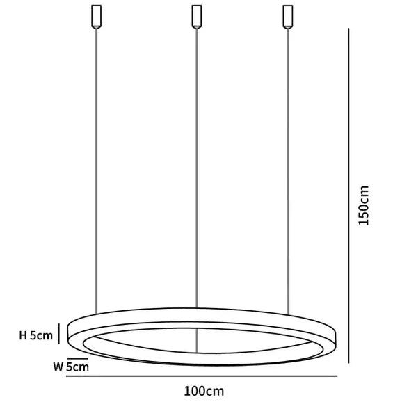 Modern Pendant Light with Gold Stainless Steel Round LED | boxzora