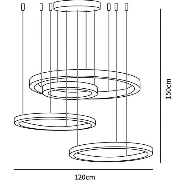 Modern Pendant Light with Gold Stainless Steel Round LED | boxzora