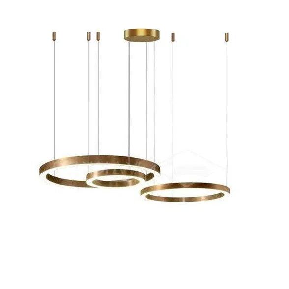 Modern Pendant Light with Gold Stainless Steel Round LED | boxzora
