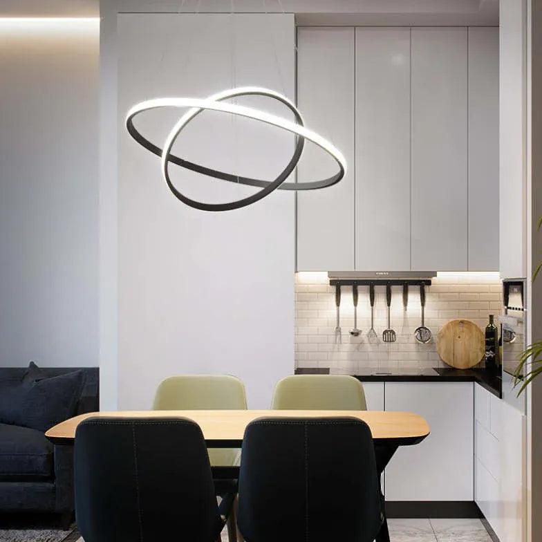 Lampada a sospensione minimalista ad anello con LED per camera da letto | boxzora