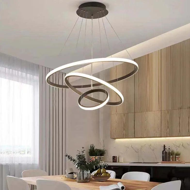 Lampada a sospensione minimalista ad anello con LED per camera da letto | boxzora