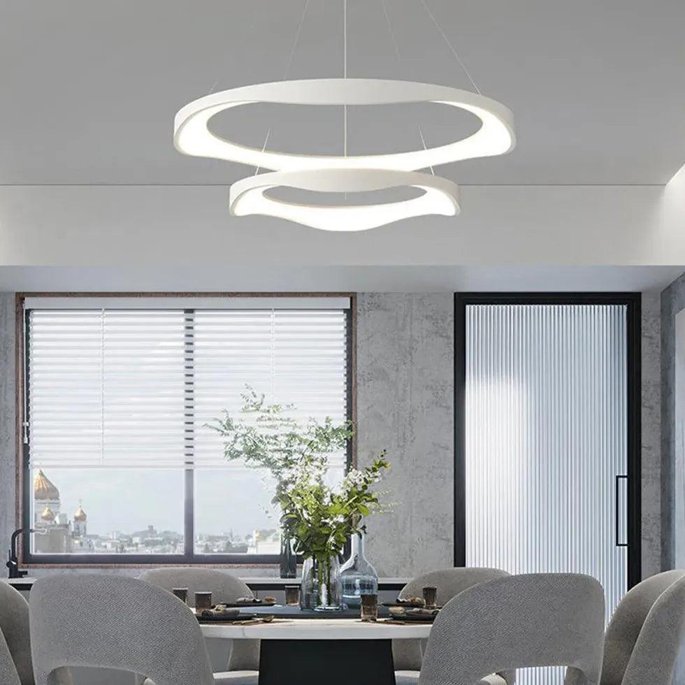 Minimalistyczne okrągłe artystyczne lampy wiszące do jadalni | boxzora
