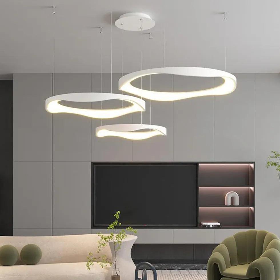 Minimalistyczne okrągłe artystyczne lampy wiszące do jadalni | boxzora
