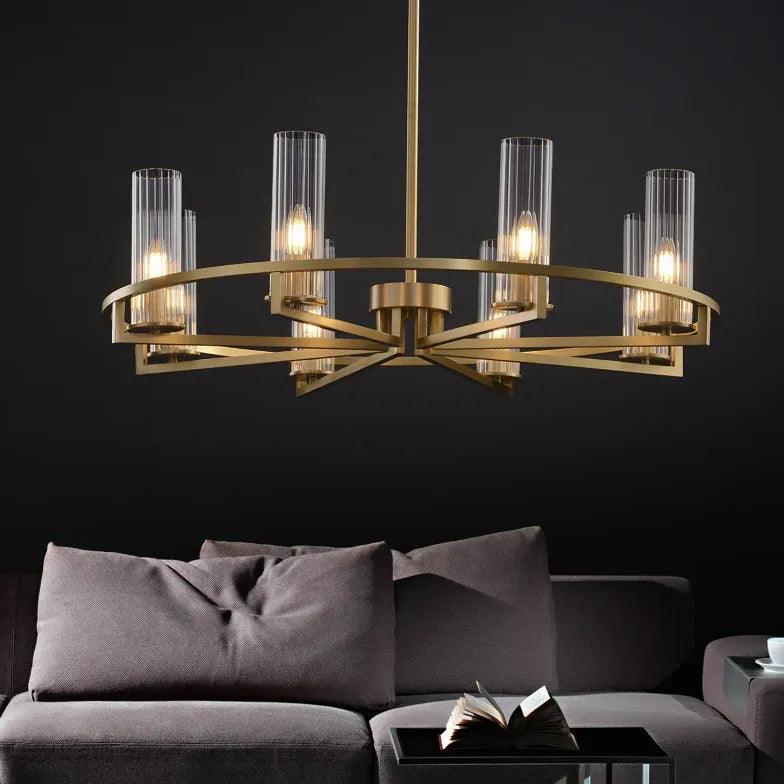 Candelabru luxos modern din cupru masiv, auriu | boxzora