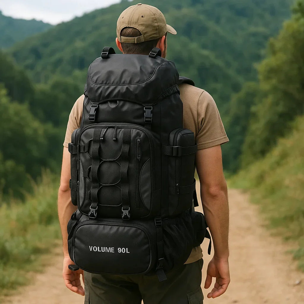 Ultralehký voděodolný turistický batoh 90L – bezpečný batoh na vícedenní cesty