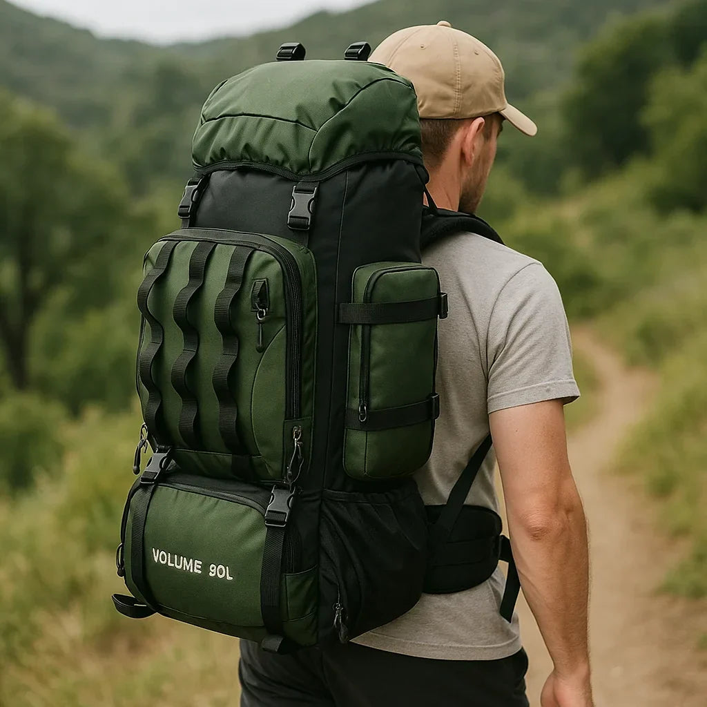 Ultralehký voděodolný turistický batoh 90L – bezpečný batoh na vícedenní cesty