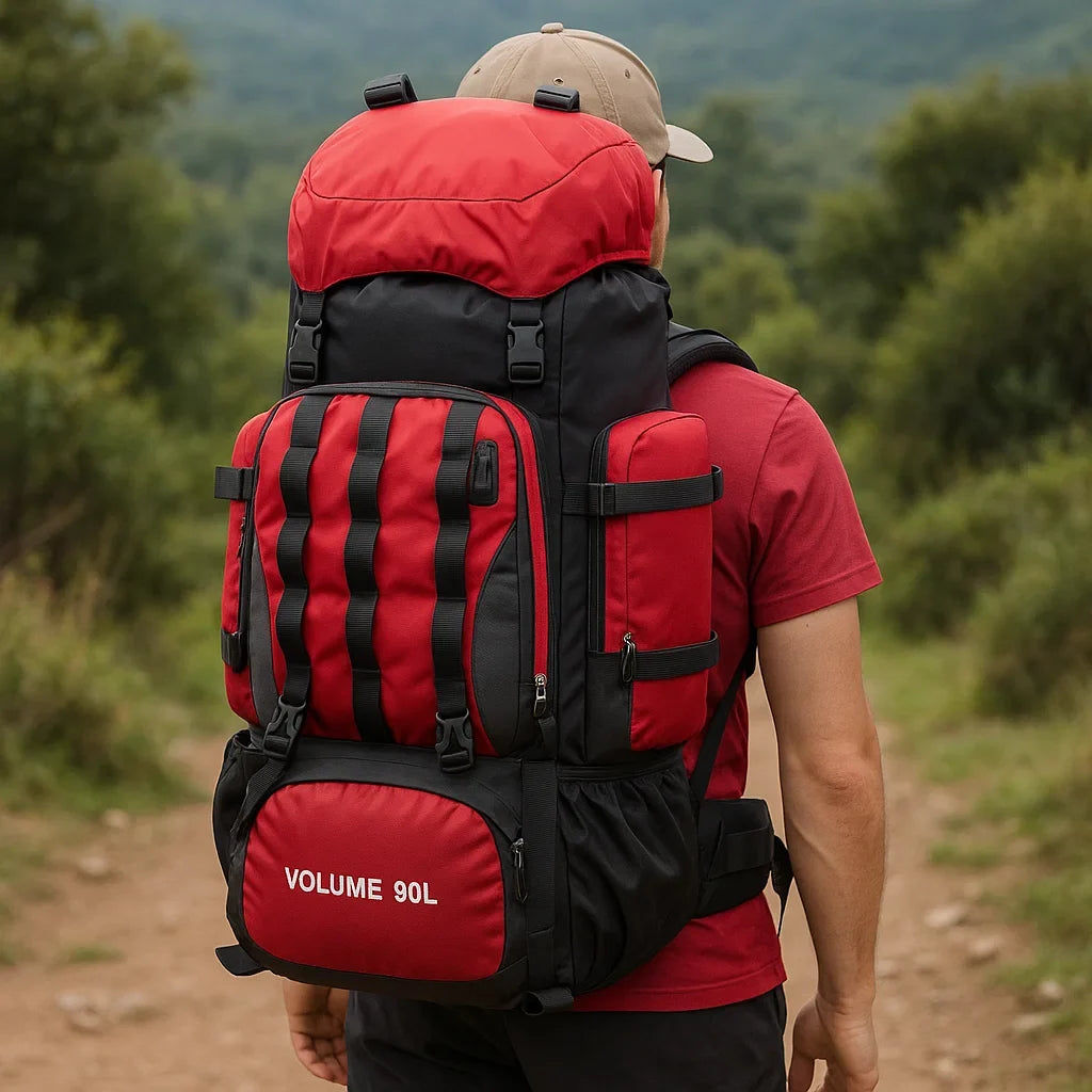 Ultralehký voděodolný turistický batoh 90L – bezpečný batoh na vícedenní cesty