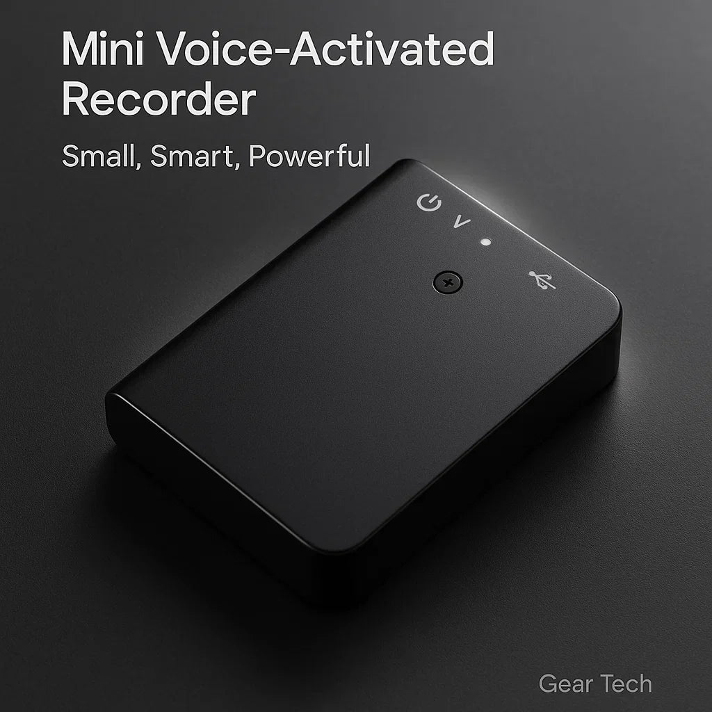 Mini enregistreur vocal — design ultra-fin et portable, capture audio à pression unique, démarrage automatique par activation vocale